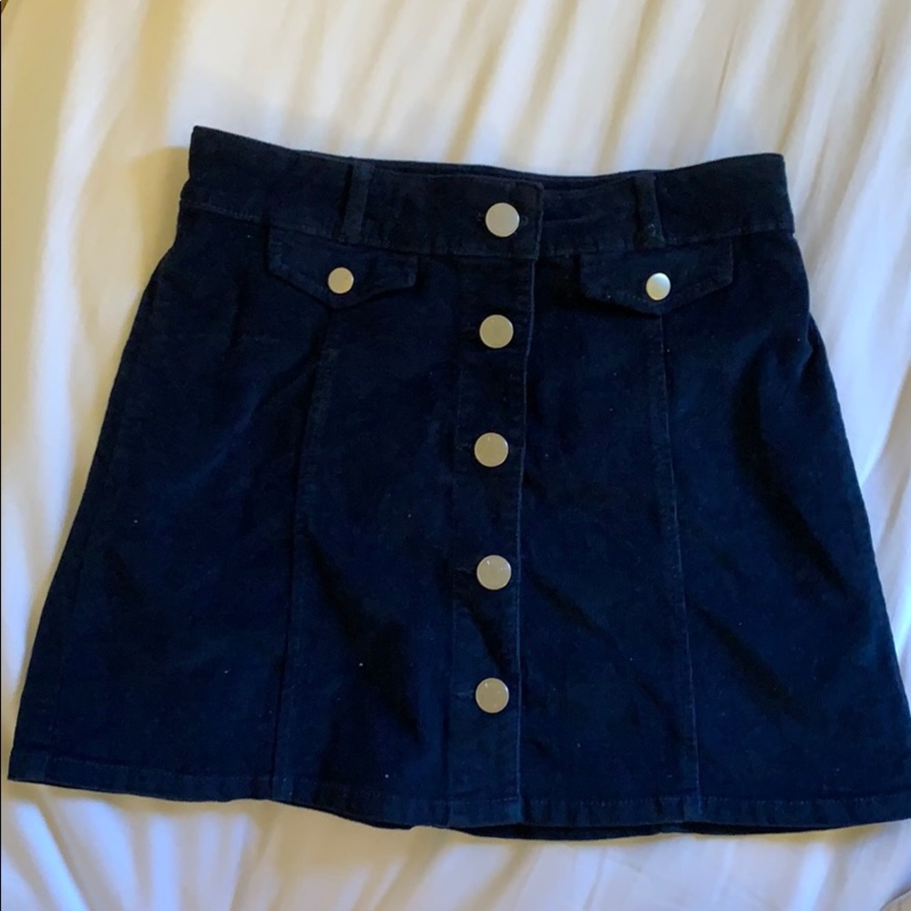 Bdg indigo corduroy mini skirt
